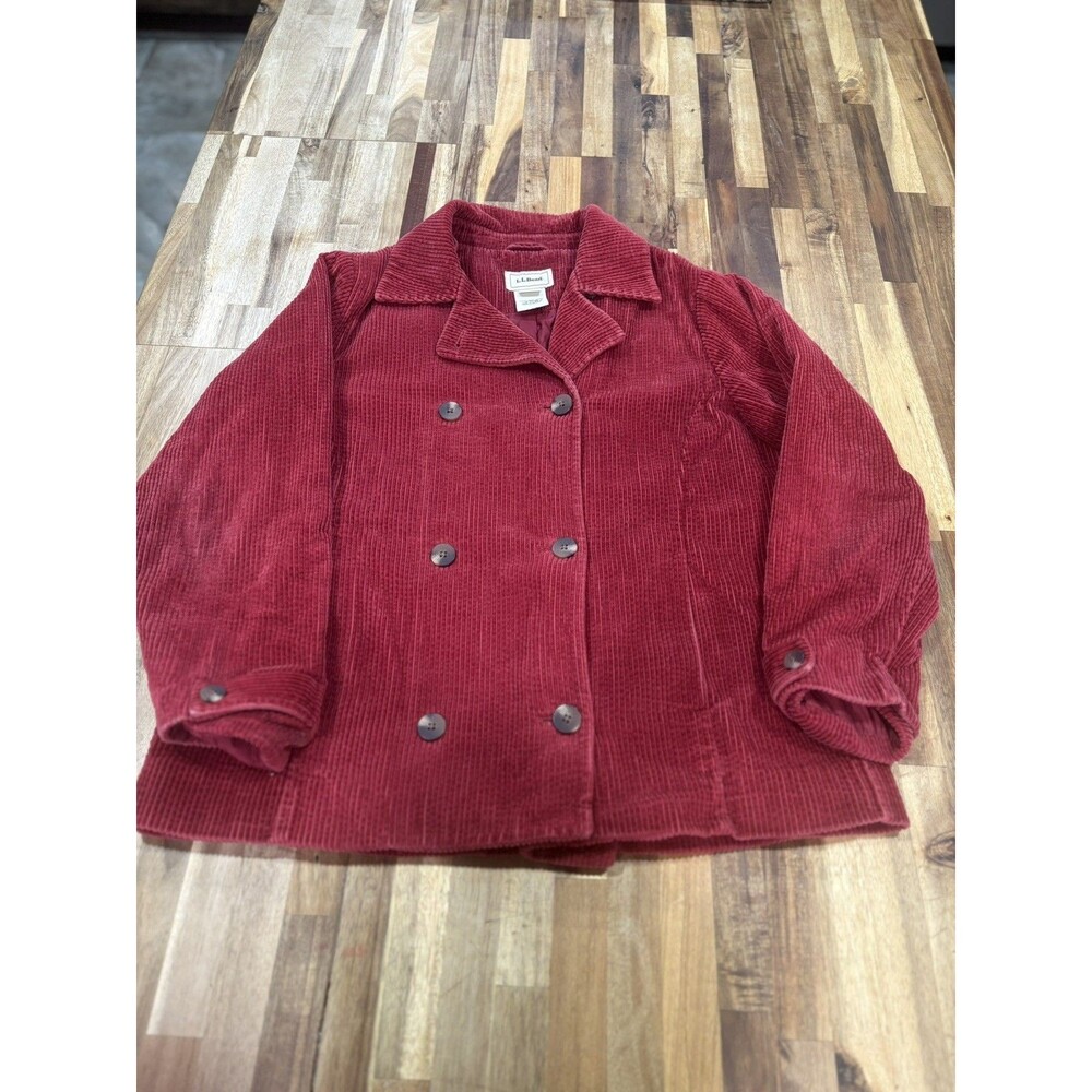 Women’s Small LL Bean Vintage Corduroy Lined Blazer Jacket Maroon